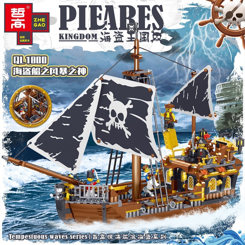 ZHEGAO QL1800 The Pirate Kingdom: The Raging Wave Pirate Series