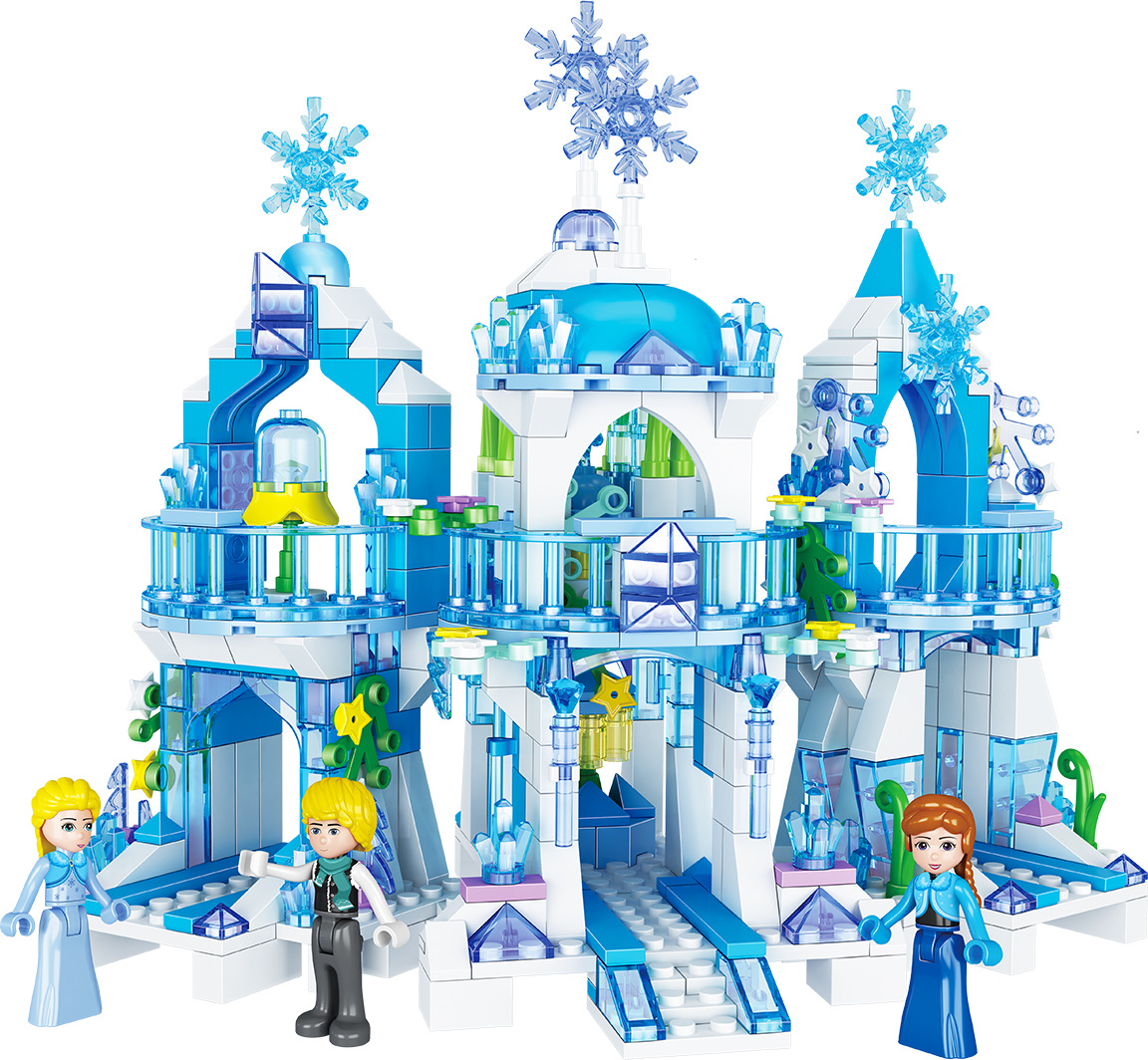 ZheGao QL2217 Frozens Princess Snow Queen Ice CastleModel