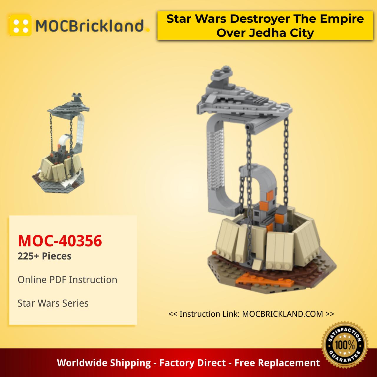 Star Wars MOC-40356 Tensegrity Sculpture Star Wars Destroyer The Empire Over Jedha City by gabizon MOCBRICKLAND