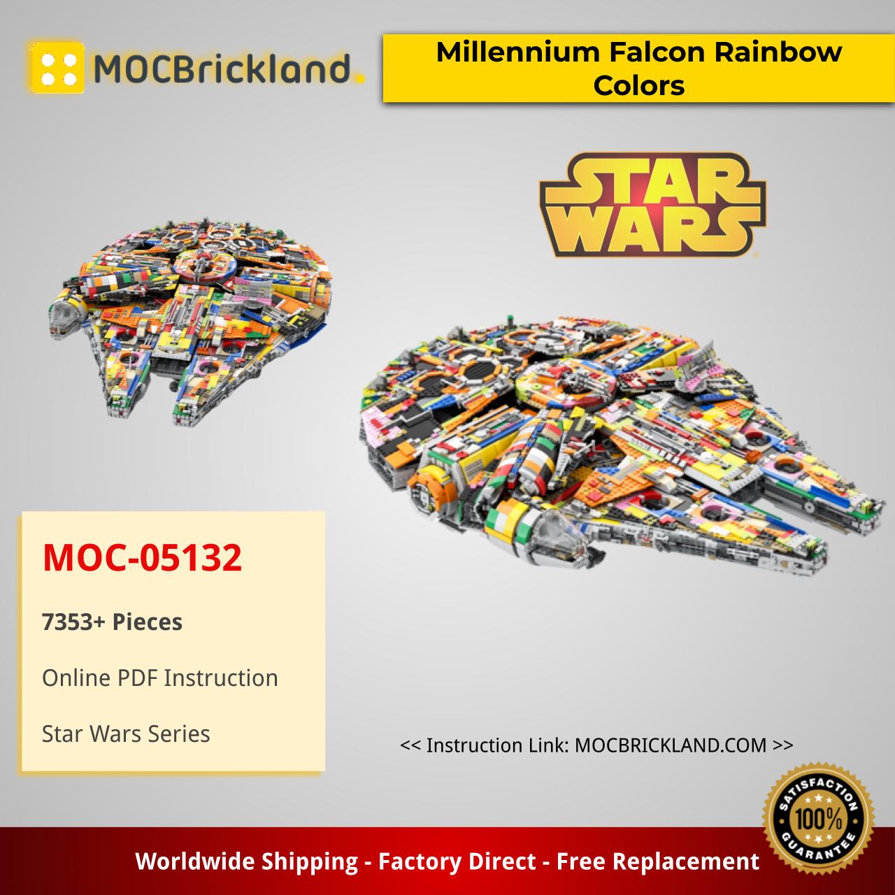 STAR WARS MOC 05132 Millennium Falcon Rainbow Colors