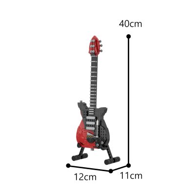 CREATOR MOC 62847 Guitar Red Special and Display Stand MOCBRICKLAND 1