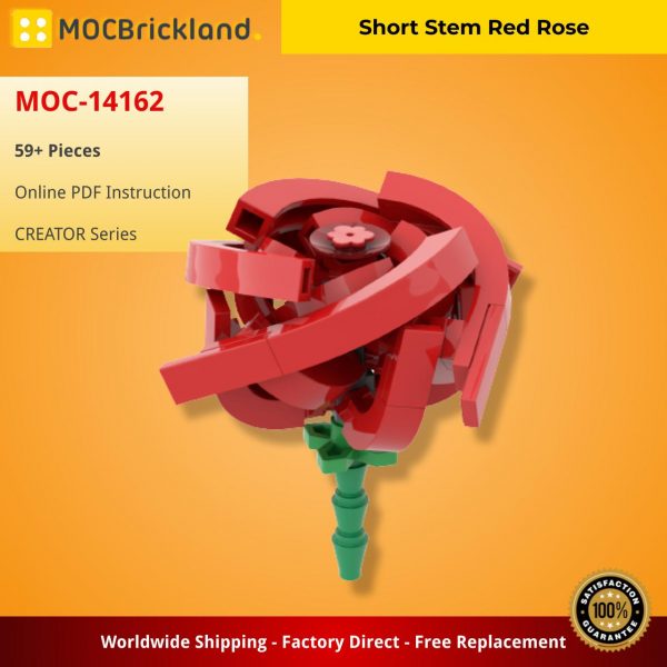 MOCBRICKLAND MOC 14162 Short Stem Red Rose 2