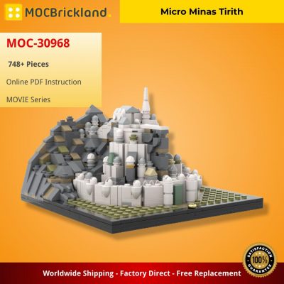 Micro Minas Tirith MOVIE MOC-30968 WITH 748 PIECES - MOC Brick Land