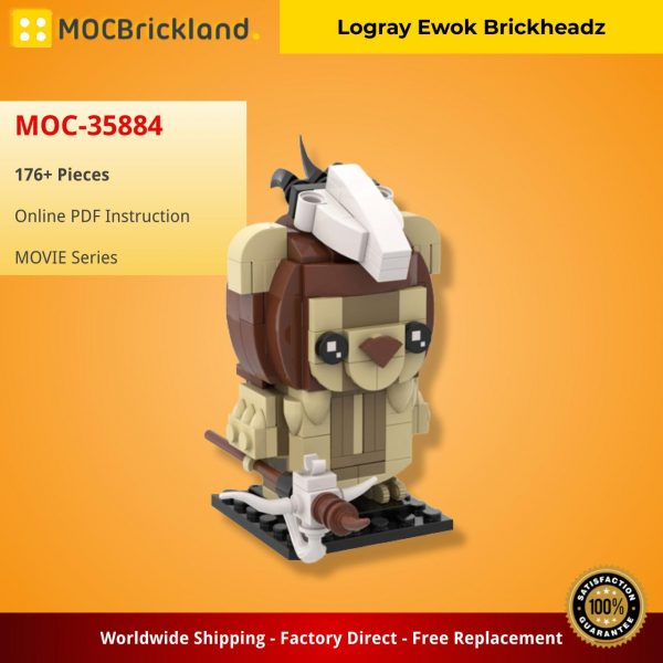 MOCBRICKLAND MOC 35884 Logray Ewok Brickheadz 2