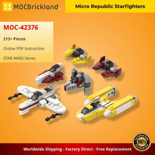 MOCBRICKLAND MOC 42376 Micro Republic Starfighters 2
