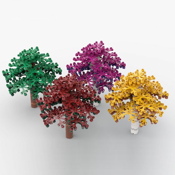 MOCBRICKLAND MOC 54264 Colorful Trees for Modular Models 4