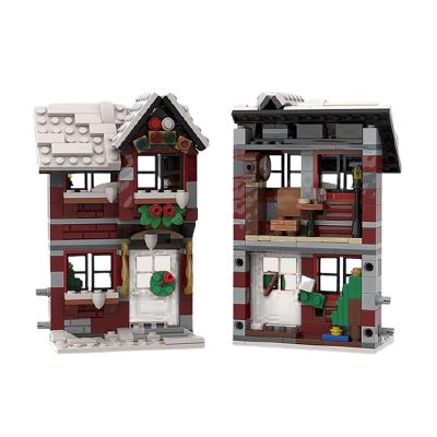 MOCBRICKLAND MOC 58700 Three Little Winter Houses 5
