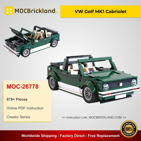 creator moc 26778 vw golf mk1 cabriolet compatible with moc 10242 by buildme mocbrickland 3159