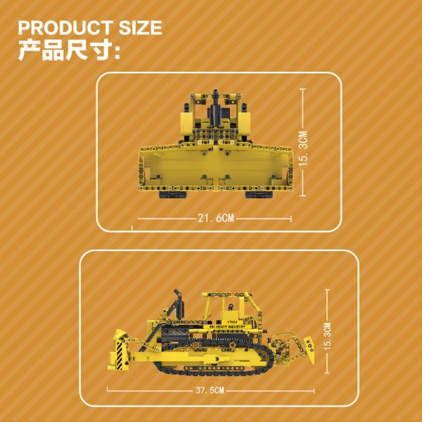 mould king 17024 moc 74666 d8k bulldozer rc caterpillar 230319 1