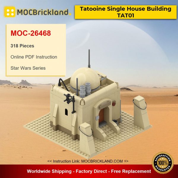 star wars moc 26468 tatooine single house building tat01 by azzer86 mocbrickland 5966