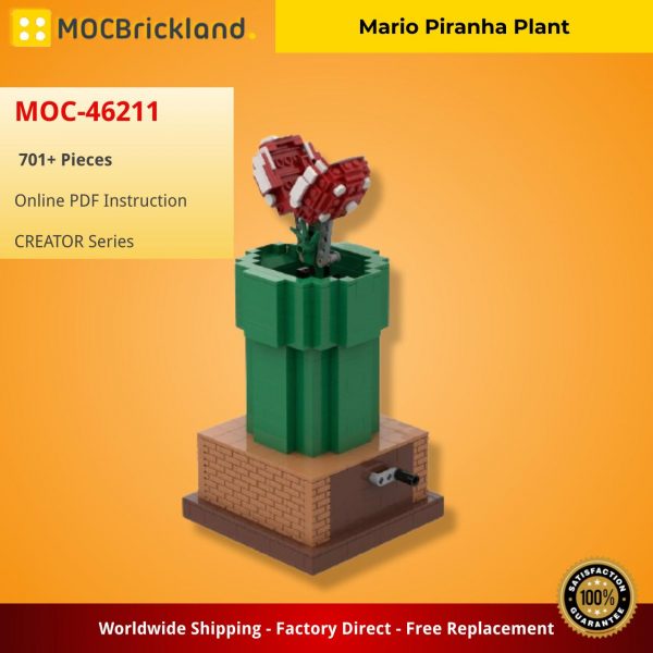 CREATOR MOC 46211 Mario Piranha Plant by franklin bricks MOCBRICKLAND 2