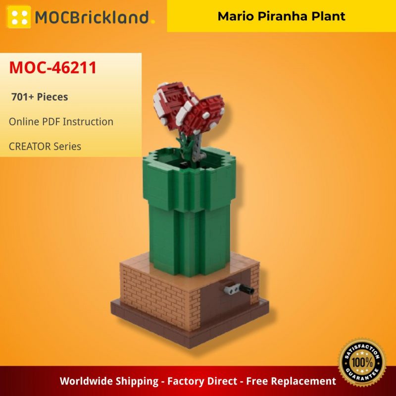 CREATOR MOC 46211 Mario Piranha Plant by franklin bricks MOCBRICKLAND 2 800x800 1
