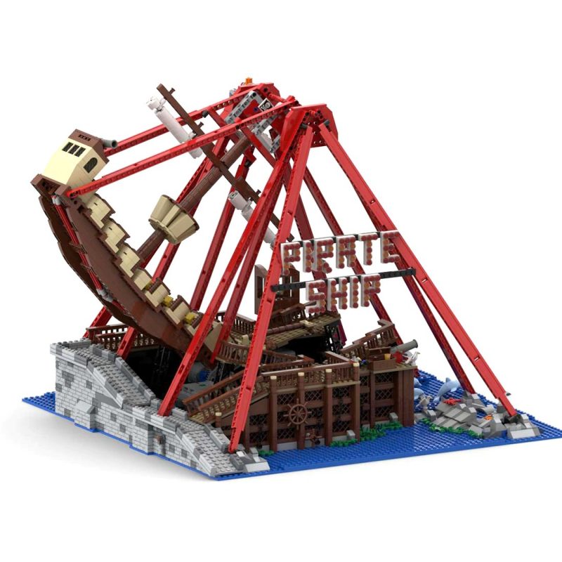 CREATOR MOC 67413 Theme Park Pirate Ship Ride by Gdale MOCBRICKLAND 1 800x800 1