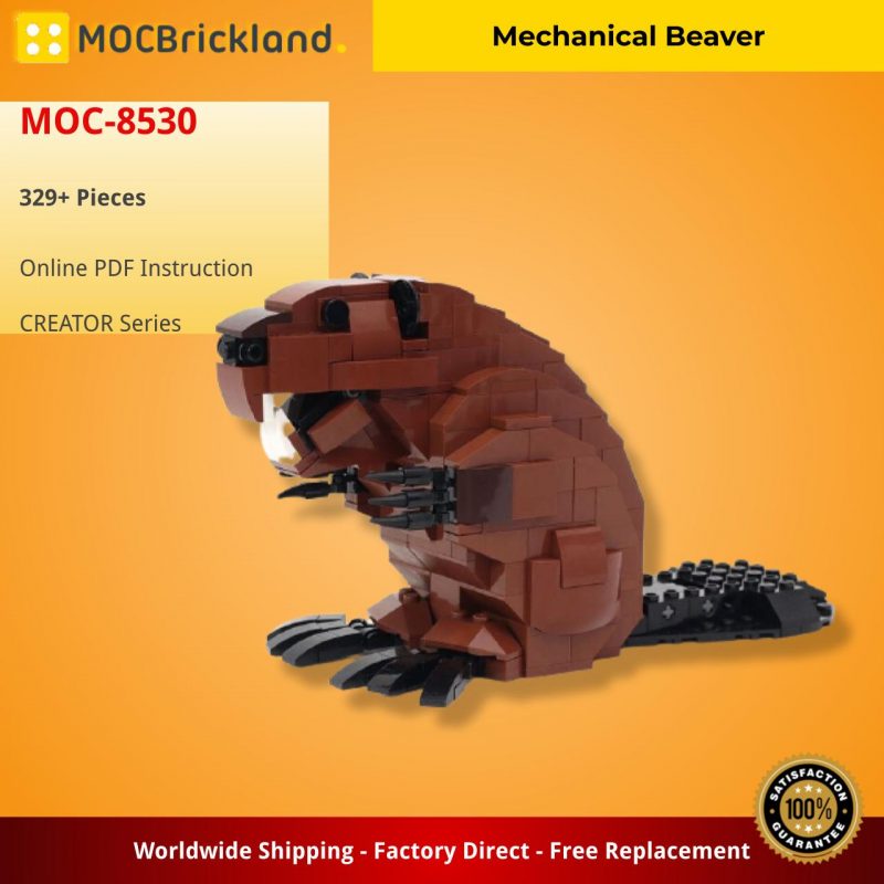 CREATOR MOC 8530 Mechanical Beaver by JKBrickworks MOCBRICKLAND 2 800x800 1