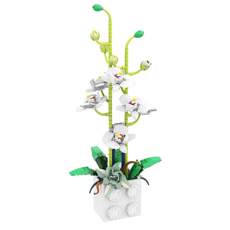 CREATOR MOC 89786 Potted Green Phalaenopsis MOCBRICKLAND 2 800x800 1