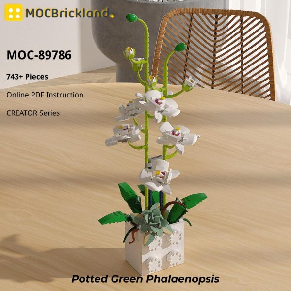 CREATOR MOC 89786 Potted Green Phalaenopsis MOCBRICKLAND 4