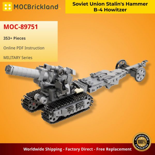 MILITARY MOC 89751 Soviet Union Stalins Hammer B 4 Howitzer MOCBRICKLAND 2