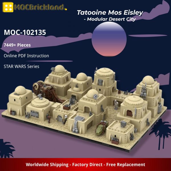MOCBRICKLAND MOC 102135 Tatooine Mos Eisley Modular Desert City 2