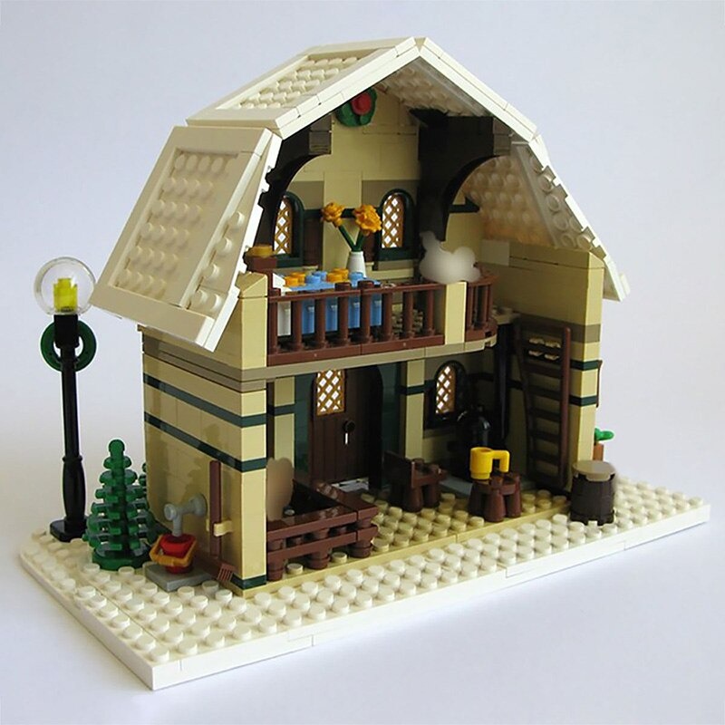 MOCBRICKLAND MOC 10631 Winter Barn House 1