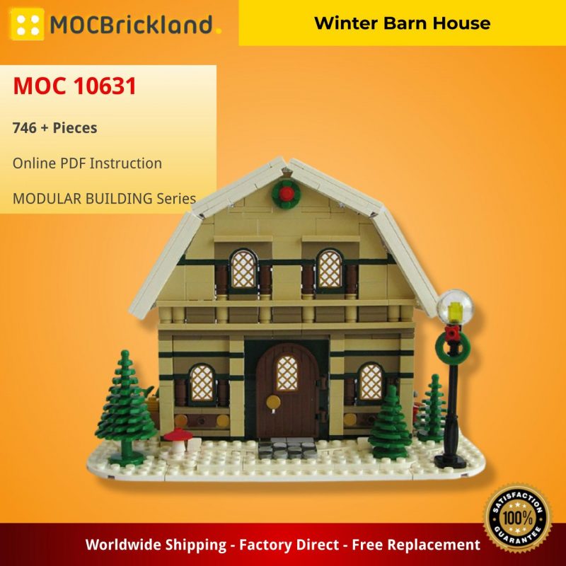 MOCBRICKLAND MOC 10631 Winter Barn House 4 800x800 1