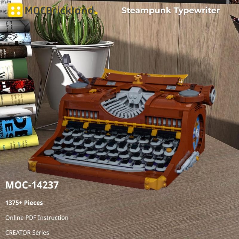 MOCBRICKLAND MOC 14237 Steampunk Typewriter 2 800x800 1