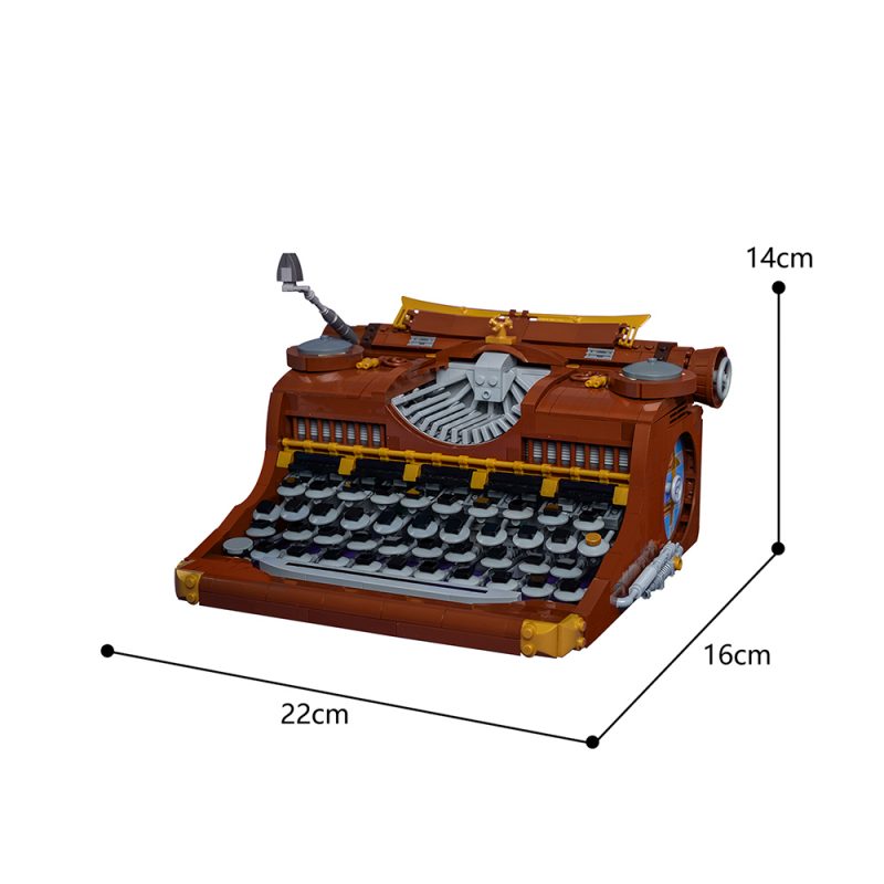 MOCBRICKLAND MOC 14237 Steampunk Typewriter 3 800x800 1