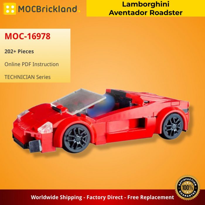 TECHNICIAN MOC-16978 Lamborghini Aventador Roadster by jerrybuildsbricks MOCBRICKLAND