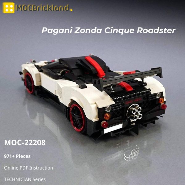 MOCBRICKLAND MOC 22208 Pagani Zonda Cinque Roadster 2