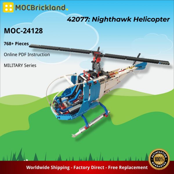 MOCBRICKLAND MOC 24128 42077 Nighthawk Helicopter