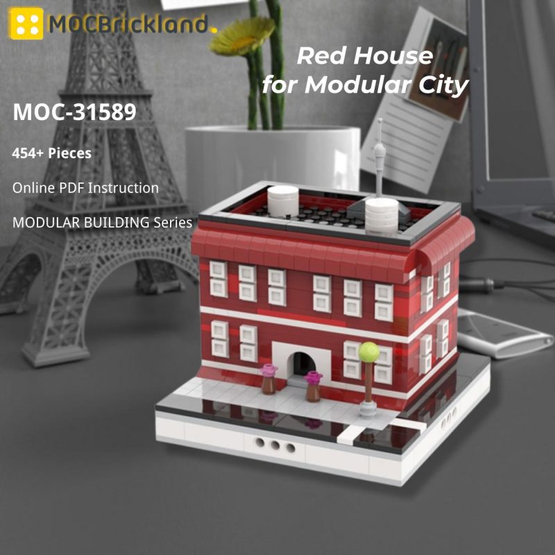 MOCBRICKLAND MOC 31589 Red House for Modular City 800x800 1