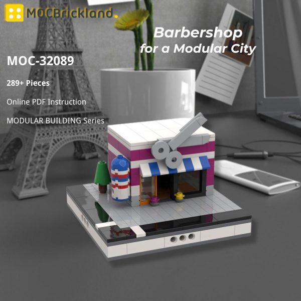 MOCBRICKLAND MOC 32089 Barbershop for a Modular City 2