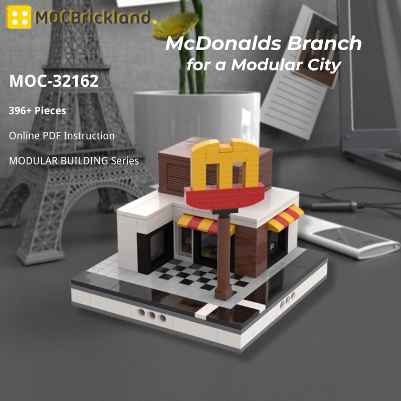 MOCBRICKLAND MOC 32162 McDonalds Branch for a Modular City 2 800x800 1