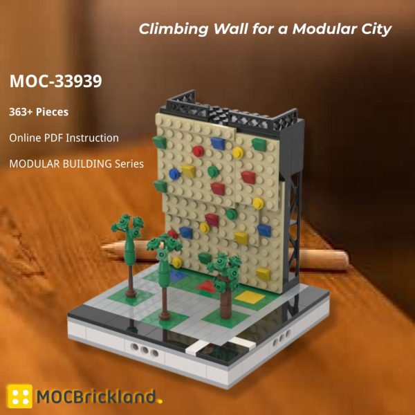 MOCBRICKLAND MOC 33939 Climbing Wall for a Modular City 2