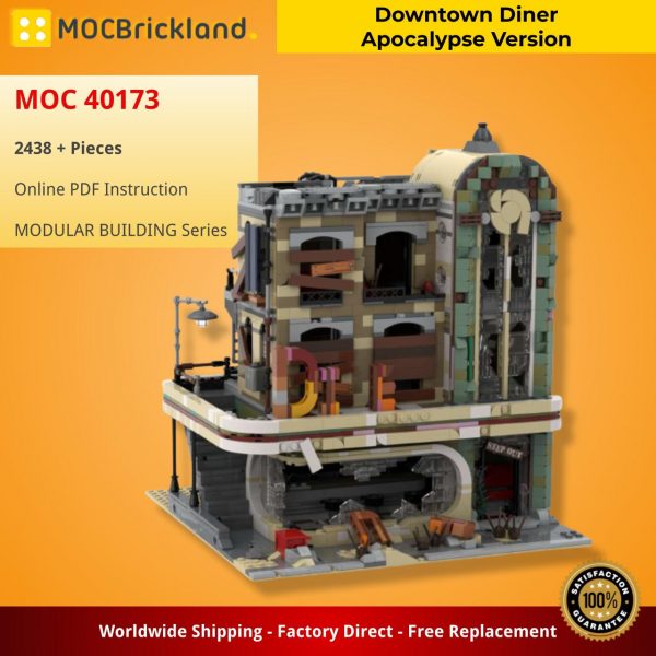 MOCBRICKLAND MOC 40173 Downtown Diner Apocalypse Version 5