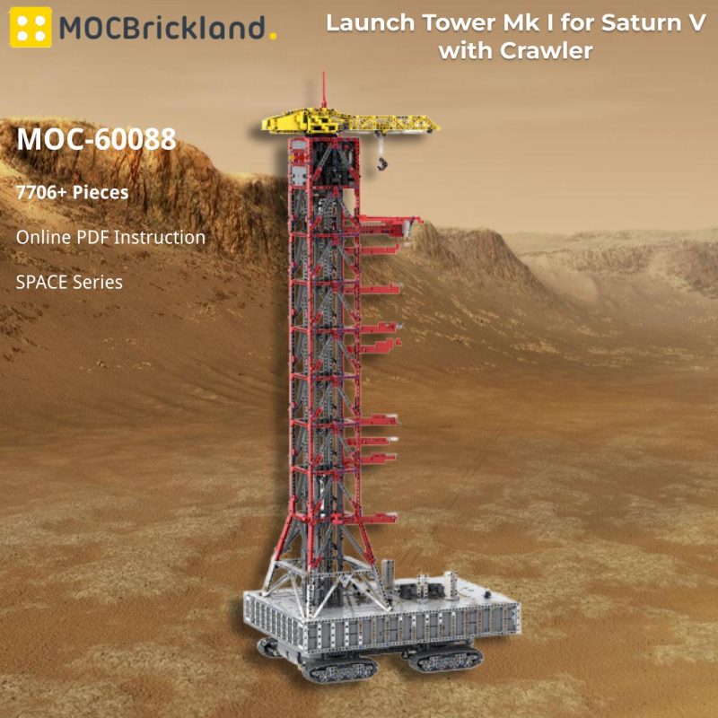 MOCBRICKLAND MOC 60088 Launch Tower Mk I for Saturn V with Crawler 800x800 1
