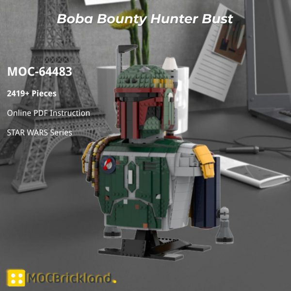 MOCBRICKLAND MOC 64483 Boba Bounty Hunter Bust 7