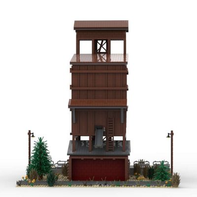 MOCBRICKLAND MOC 68452 Small Wood Coaling Tower 7