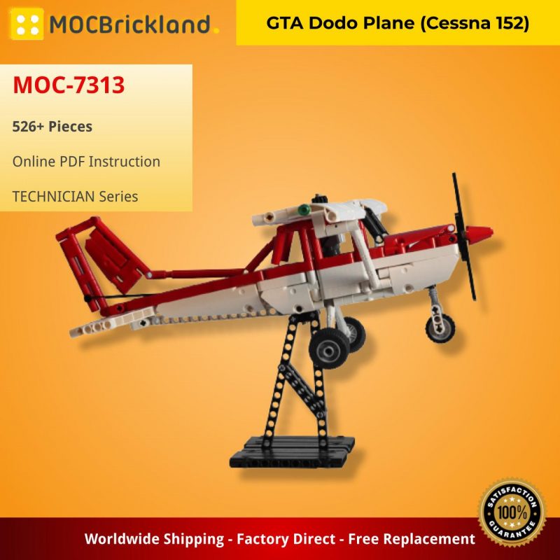 MOCBRICKLAND MOC 7313 GTA Dodo Plane Cessna 152 2 800x800 1