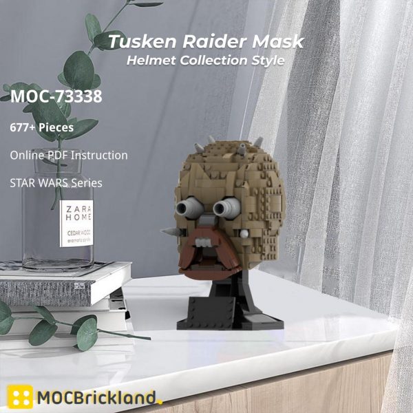 MOCBRICKLAND MOC 73338 Tusken Raider Mask Helmet Collection Style 5