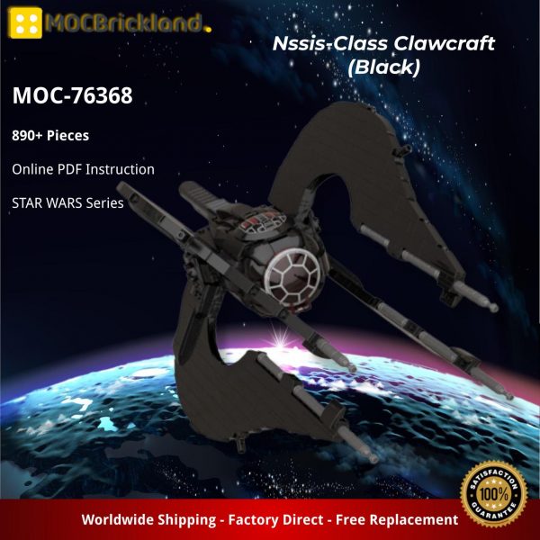 MOCBRICKLAND MOC 76368 Nssis Class Clawcraft Black 1