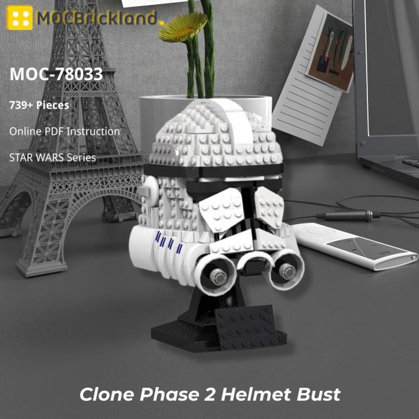 MOCBRICKLAND MOC 78033 Clone Phase 2 Helmet Bust 4