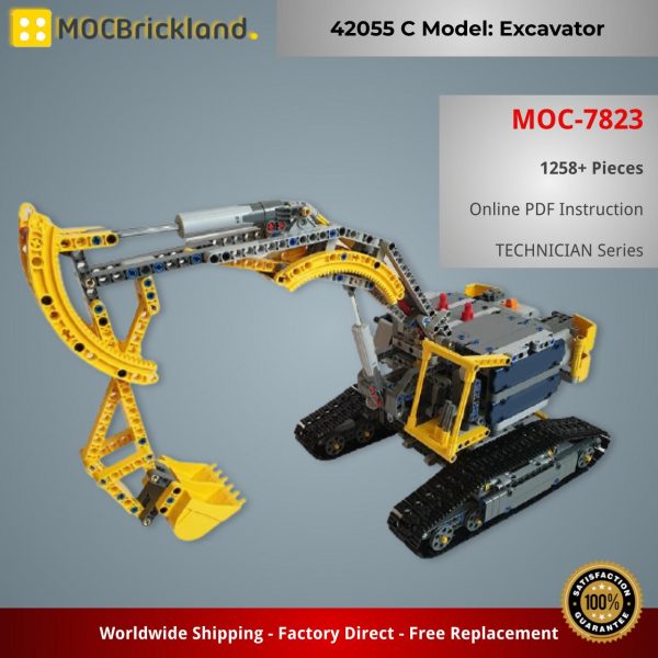 MOCBRICKLAND MOC 7823 42055 C Model Excavator 2