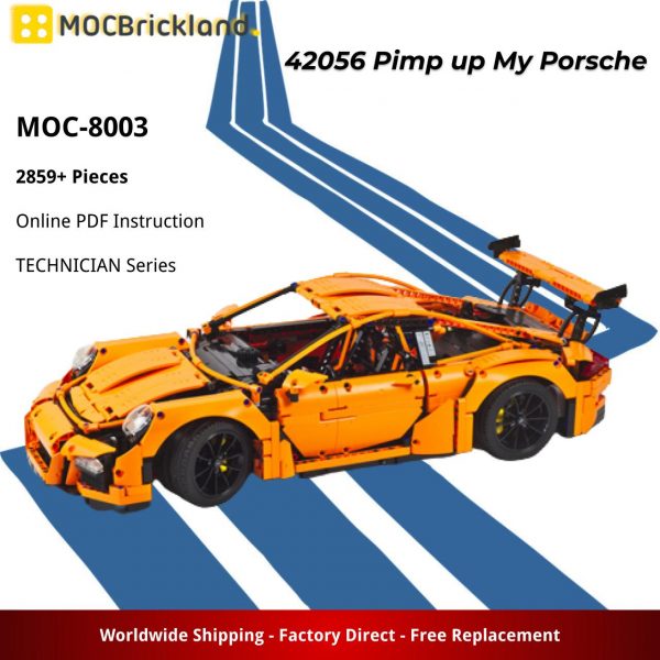 MOCBRICKLAND MOC 8003 42056 Pimp up My Porsche 3