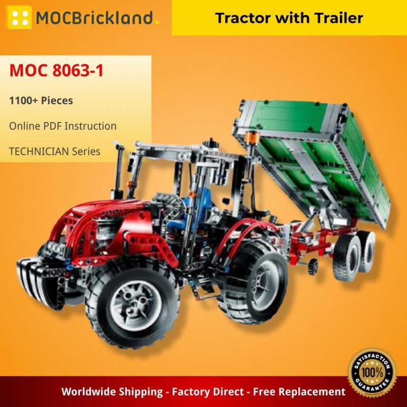 MOCBRICKLAND MOC 8063 1 Tractor with Trailer 2 800x800 1