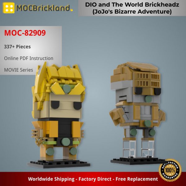 MOCBRICKLAND MOC 82909 DIO and The World Brickheadz JoJos Bizarre Adventure