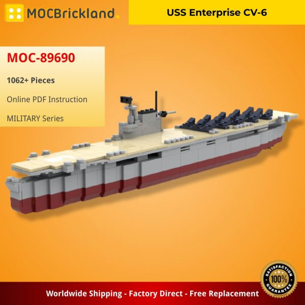 MOCBRICKLAND MOC 89690 USS Enterprise CV 6 2