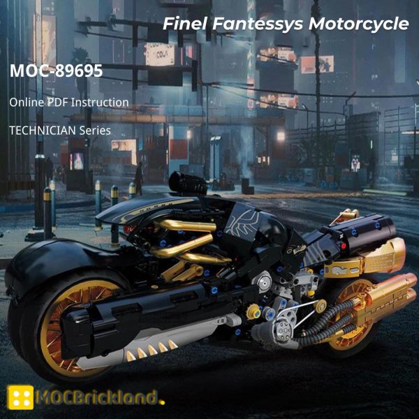 MOCBRICKLAND MOC 89695 Finel Fantessys Motorcycle 2