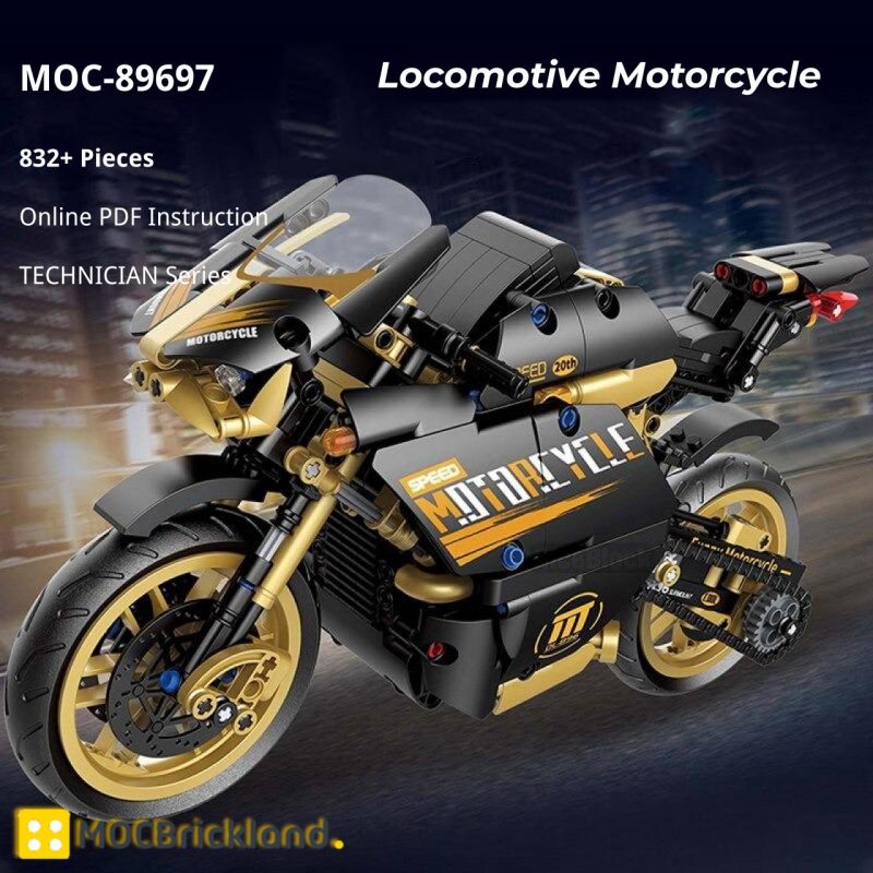 MOCBRICKLAND MOC 89697 Locomotive Motorcycle 2 800x800 1
