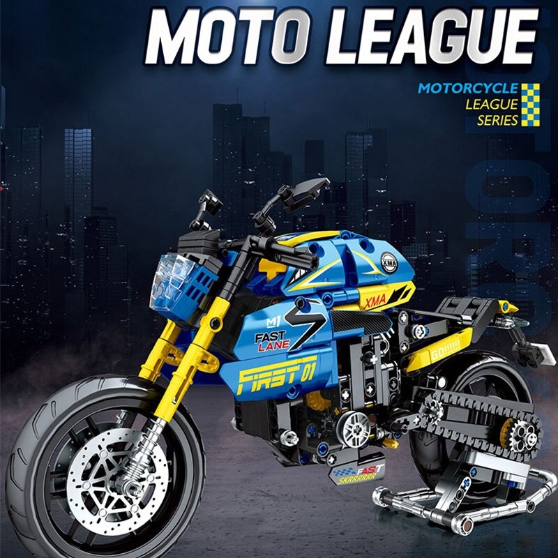 MOCBRICKLAND MOC 89701 M1 Fast Lane Motor League Motorcycle 6 1