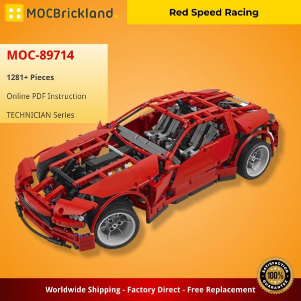 MOCBRICKLAND MOC 89714 Red Speed Racing 3
